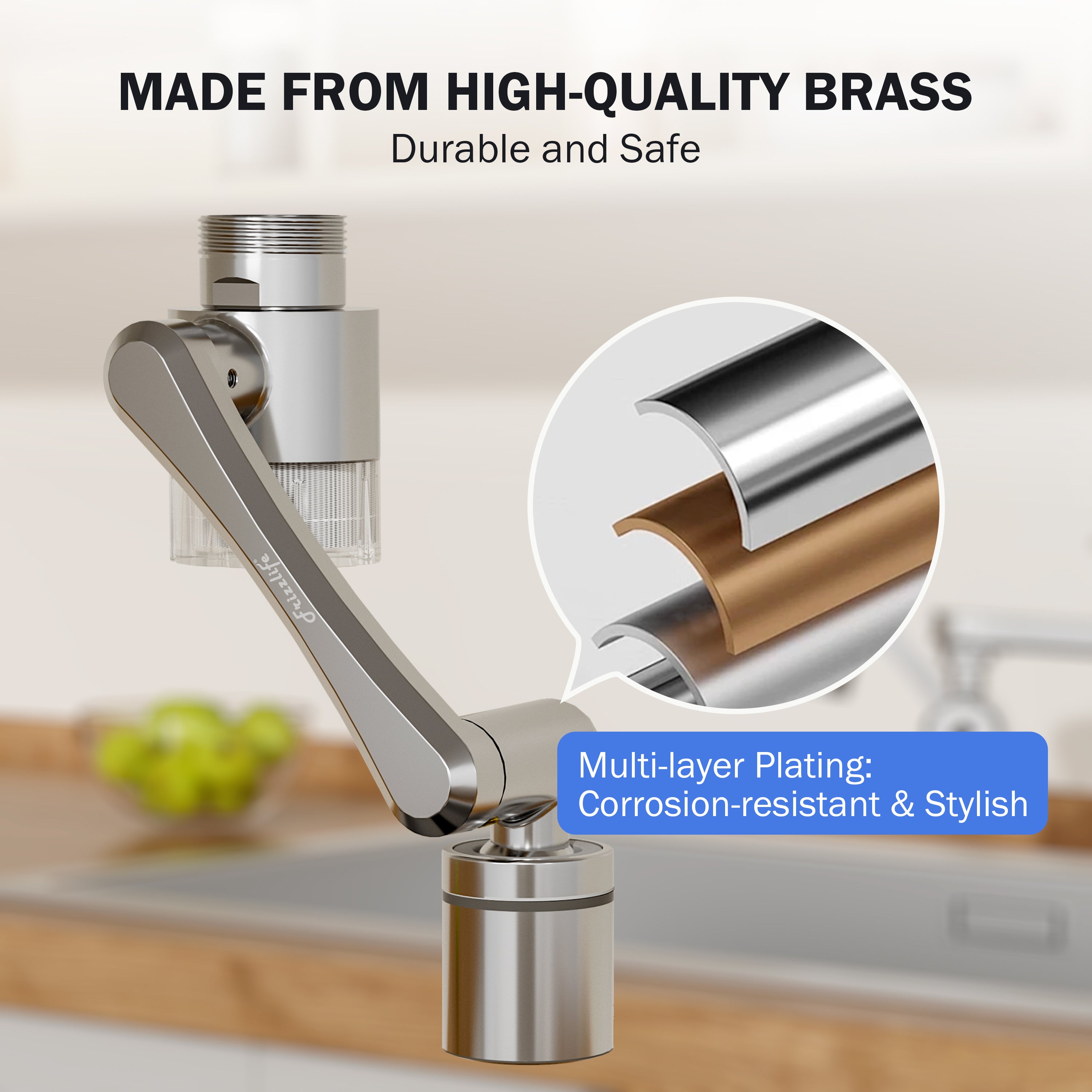 Frizzlife Splash-Proof Sink Faucet Extender with Filter