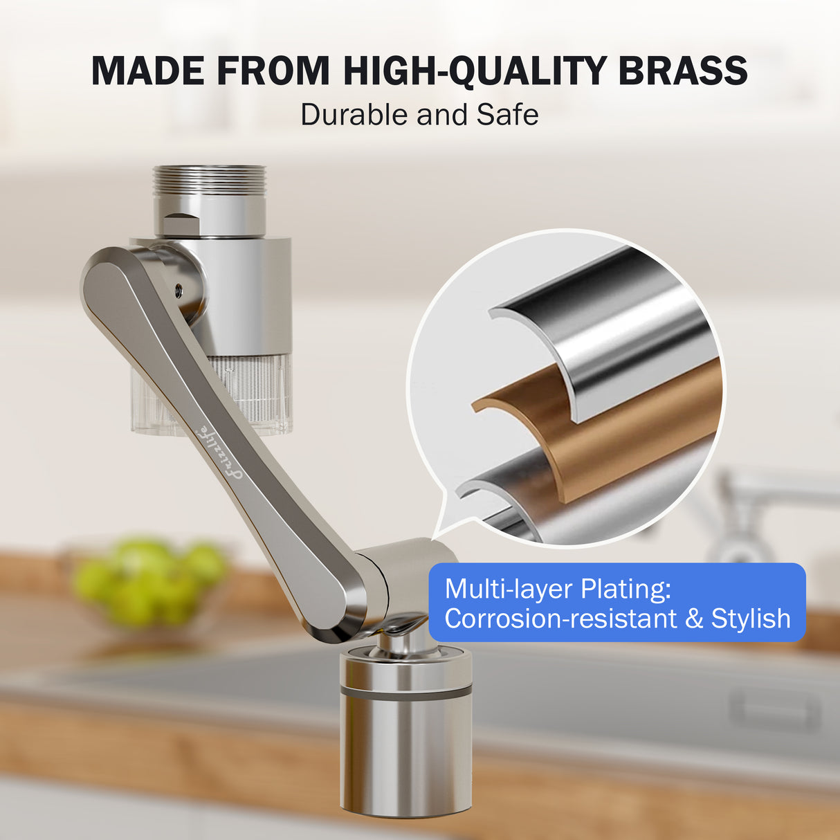 Frizzlife 1440° Rotating Faucet Extender with Filter, FF1440