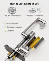 Frizzlife MF1080-S Series Bathroom & Kitchen Faucet with Water Filter, Polished Chrome