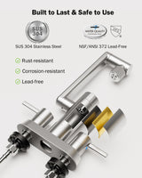 Frizzlife MF1080-D Series Bathroom & Kitchen Faucet with Water Filter, Brushed Nickel