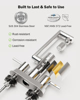 Frizzlife MF1080-D Series Bathroom & Kitchen Faucet with Water Filter, Polished Chrome