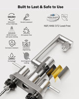 Frizzlife MF1080-D Series Bathroom & Kitchen Faucet with Water Filter, Brushed Nickel