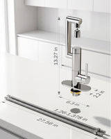 Frizzlife MF1080-S Series Bathroom & Kitchen Faucet with Water Filter, Polished Chrome, 360° Swivel Aerator