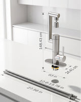 Frizzlife MF1080-S Series Bathroom & Kitchen Faucet with Water Filter, Brushed Nickel, 360° Swivel Aerator