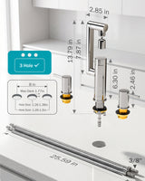 Frizzlife MF1080-X Series Bathroom & Kitchen Faucet with Water Filter, Polished Chrome, 360° Swivel Aerator