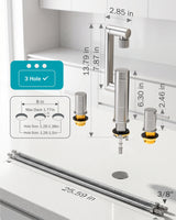 Frizzlife MF1080-X Series Bathroom & Kitchen Faucet with Water Filter, Brushed Nickel