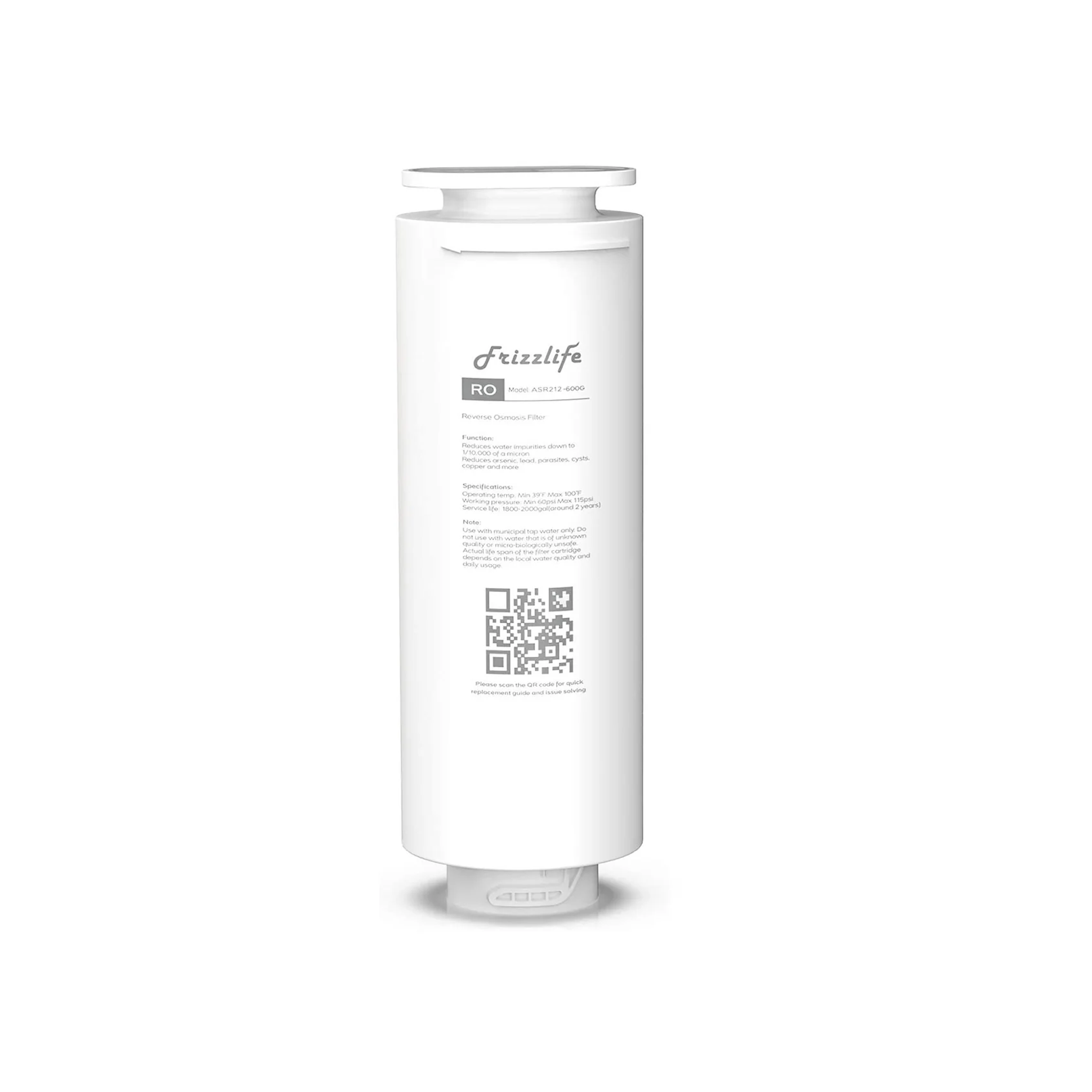 FRIZZLIFE ASR212-600G RO Replacement Filter Cartridge – Frizzlife