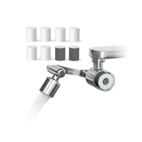 Extensor de grifo Frizzlife a prueba de salpicaduras con filtro, certificado por NSF, reduce el 99 % de cloro, aireador de grifo giratorio de 1080°, accesorio de rociado de 2 modos para cocina, baño y niños pequeños, 8 filtros de repuesto 