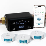 Frizzlife Smart Water Monitor & Automatic Shutoff with 3 Leak Sensors, LPG365-P-3S