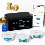 Frizzlife Smart Water Monitor & Automatic Shutoff with 3 Leak Sensors, LPG365-P-3S