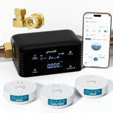 Frizzlife Smart Water Monitor & Automatic Shutoff System with 3 Leak Sensors,  LPG365-3S