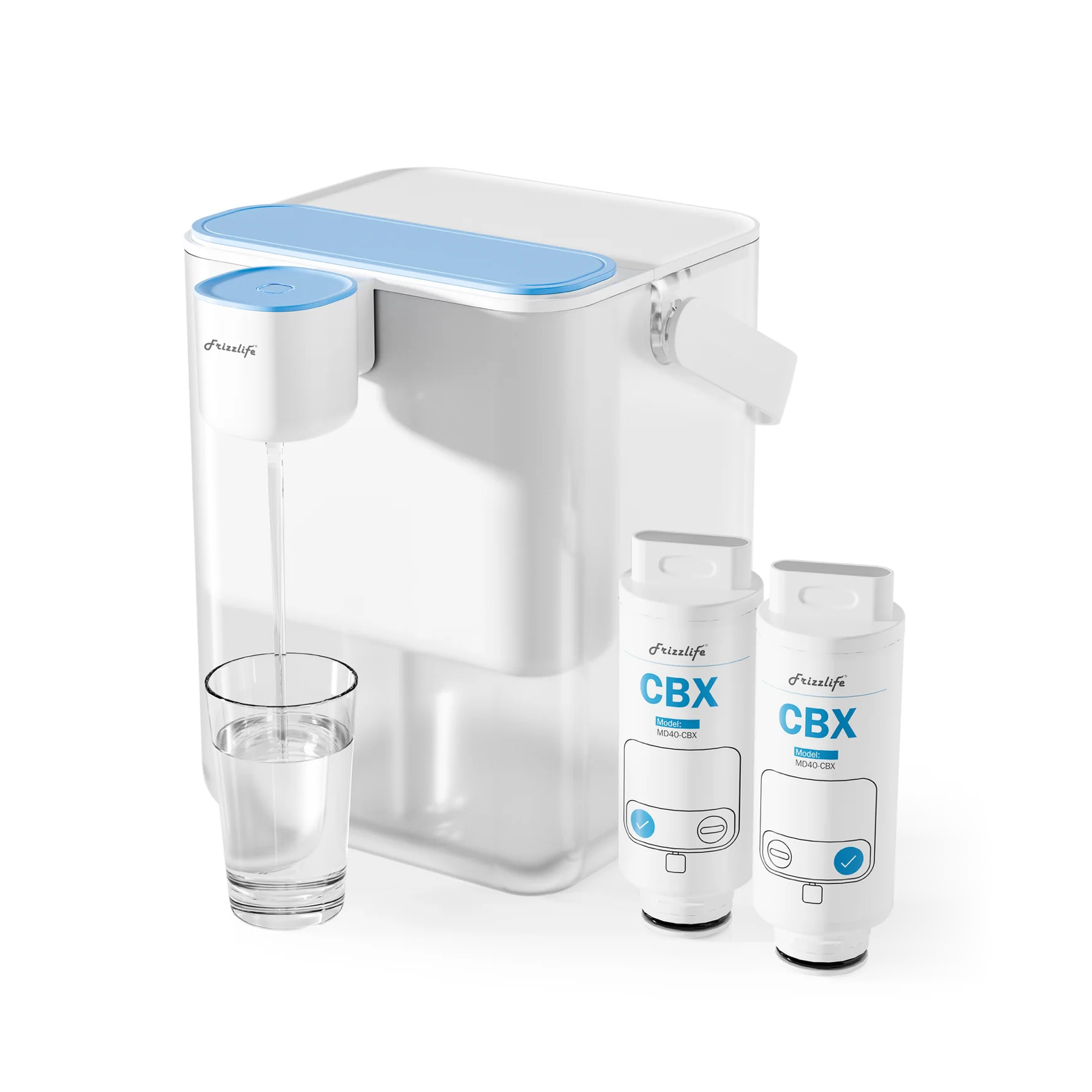 Frizzlife 1µm Electric Water Filter Pitcher with 2 Filters Pre Frizzlife 1µm Electric Water Filter Pitcher with 2 Filters Pre