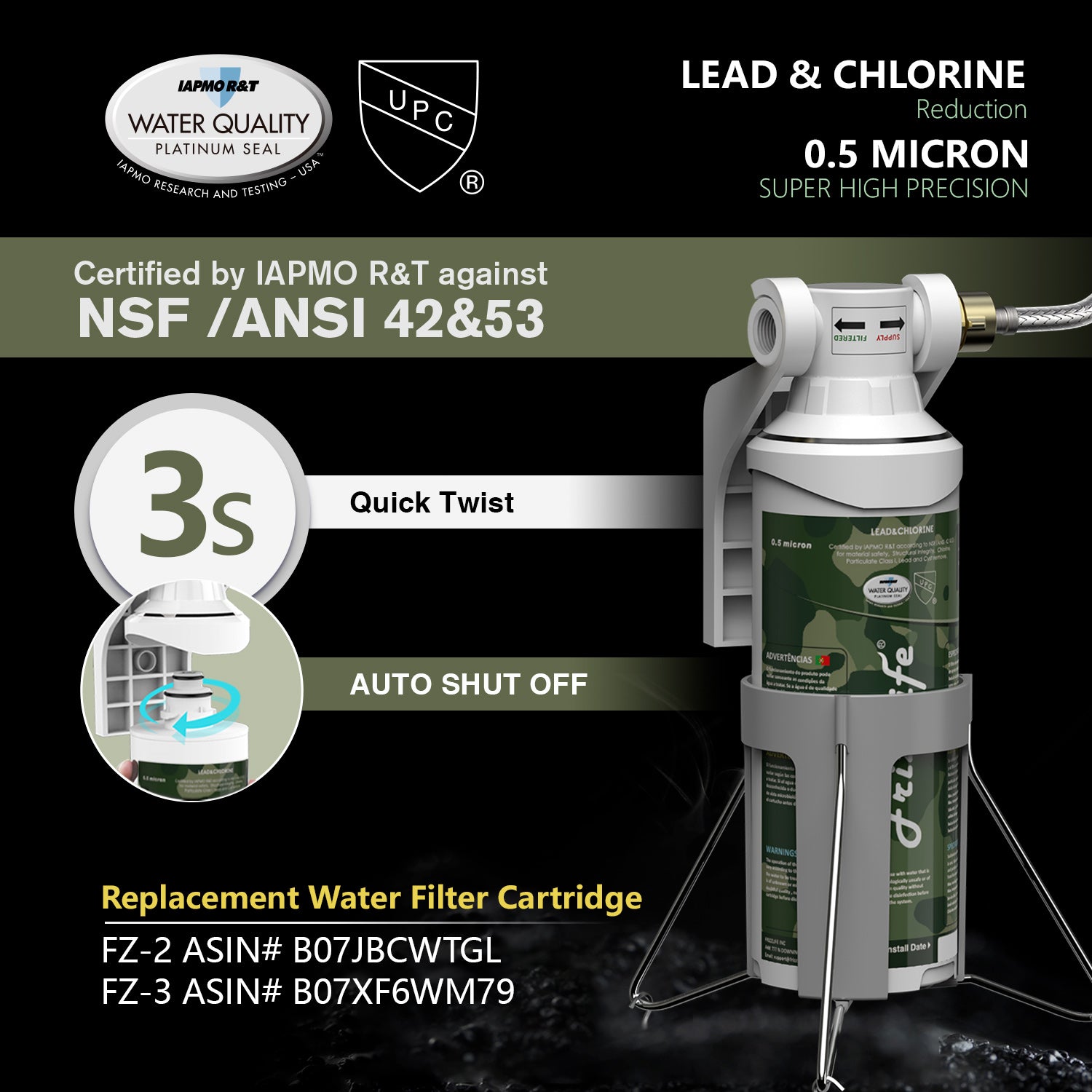 FRIZZLIFE MV99 RV Water Filter-NSF 42&53 Certified – Frizzlife