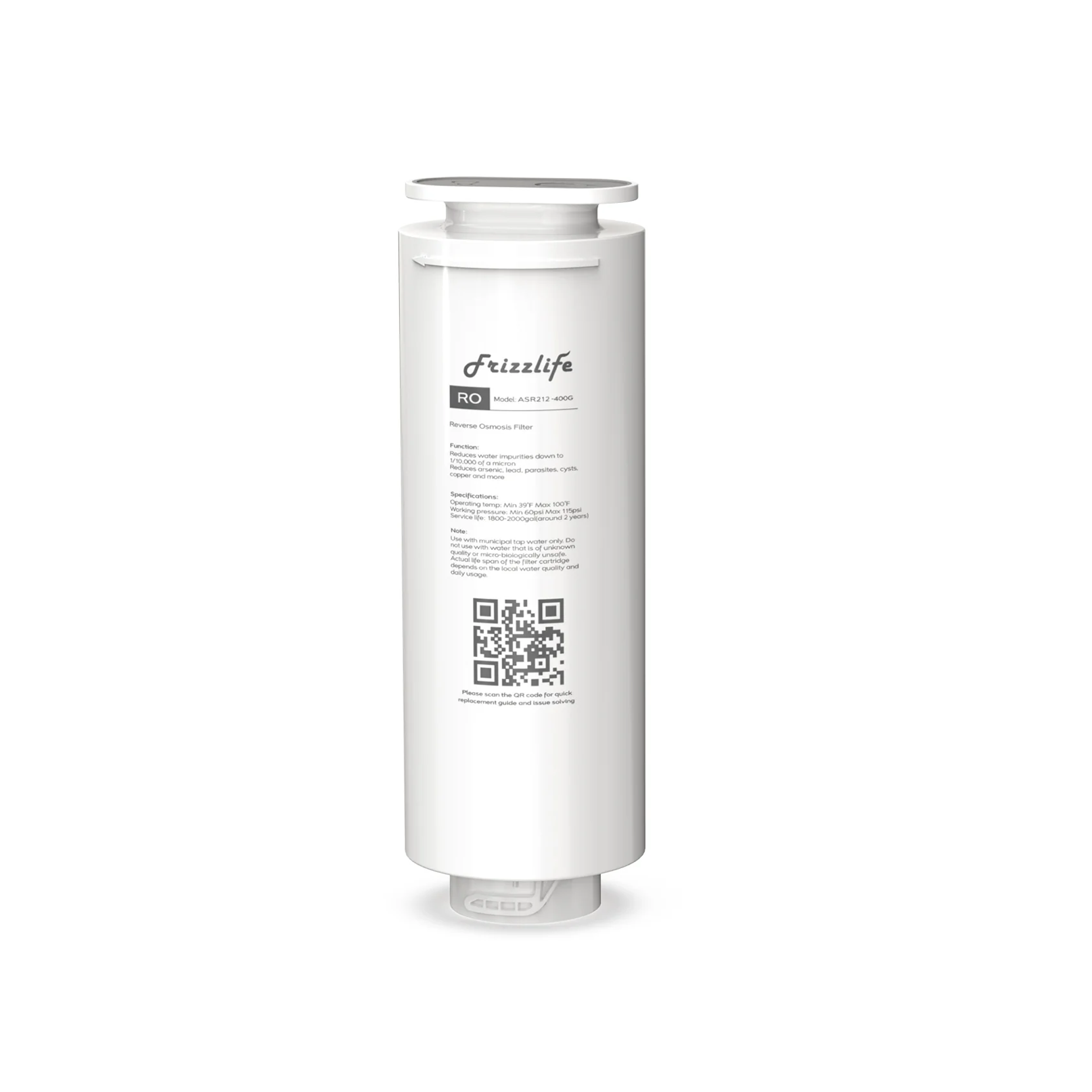 FRIZZLIFE ASR212-400G Replacement Filter Cartridge for PD400 RO