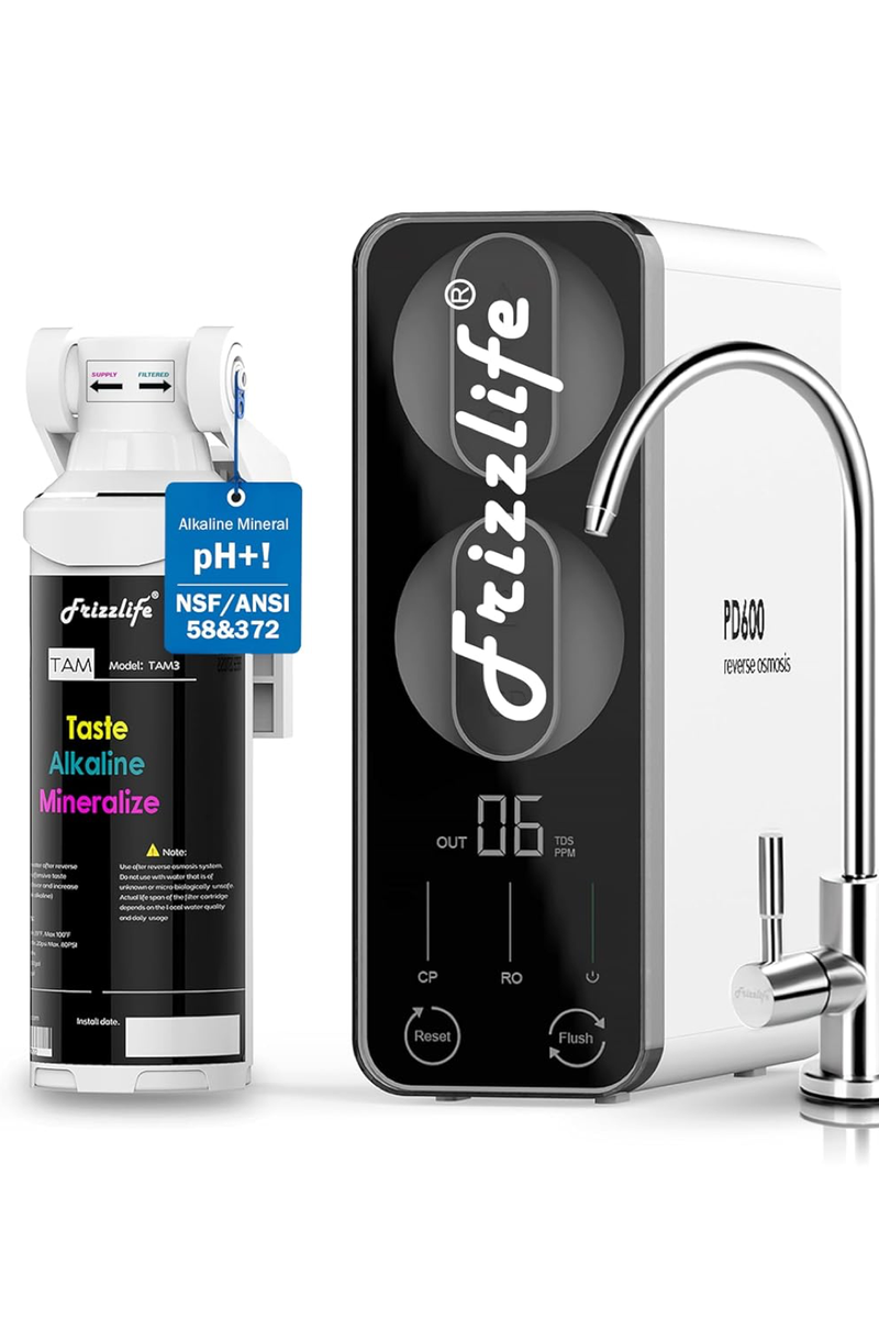 Frizzlife 600 GPD Tankless Reverse Osmosis System – Alkaline, PD600-TAM3