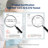 Frizzlife 1200GPD Reverse Osmosis Water Filter, NSF/ANSI 42&58&372 Standards, 11-Stage Tankless RO Water Filtration System, Under Sink, 3:1 Pure to Drain, Smart Faucet, Reduce PFAS, BPA Free, PD1200