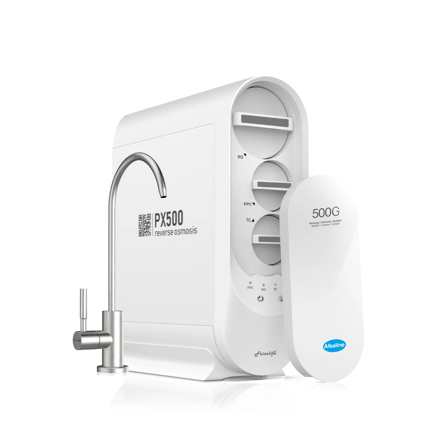 Compact tankless reverse osmosis system for small kitchens