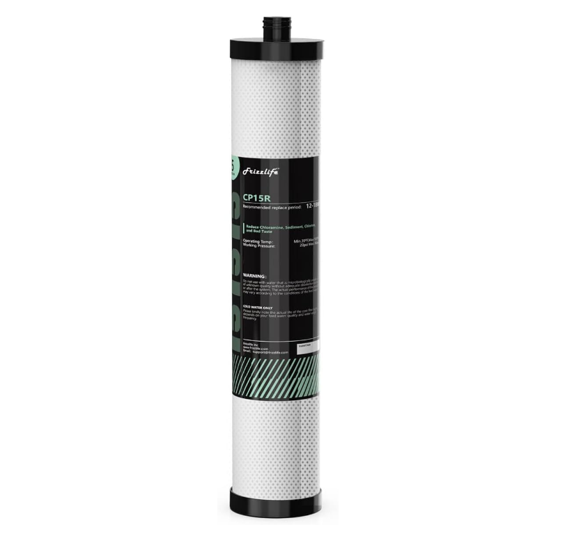 Frizzlife CP15R (2e étage) Cartouche filtrante de rechange pour filtre à eau sous évier TW15