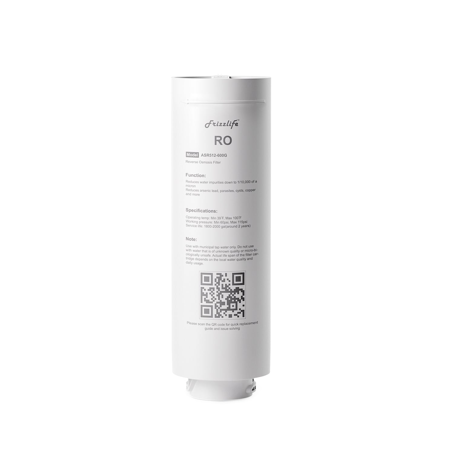 Frizzlife ASR512-600G Replacement RO Filter Cartridge
