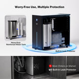 Frizzlife Universal Under Sink Chiller Cooling System for Water Filters | Cold & Room-temp Outlets Faucet, Compatible with Reverse Osmosis System & Under Sink Filter, 1/4” & 3/8” Quick Connect Set-Up