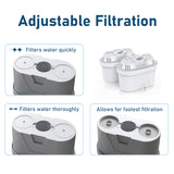 FRIZZLIFE FPT01 Replacement Water Filter Cartridge Set for FP40 Water Filter Pitcher (2 Pack)