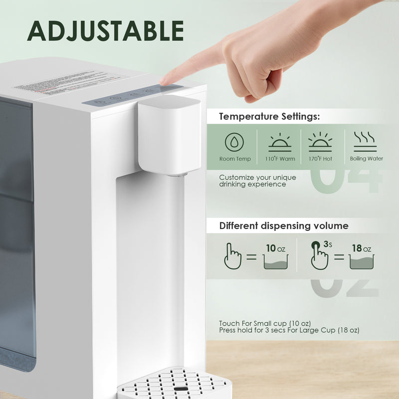 Frizzlife T900 Countertop Water Filtration System, Instant Hot Water F