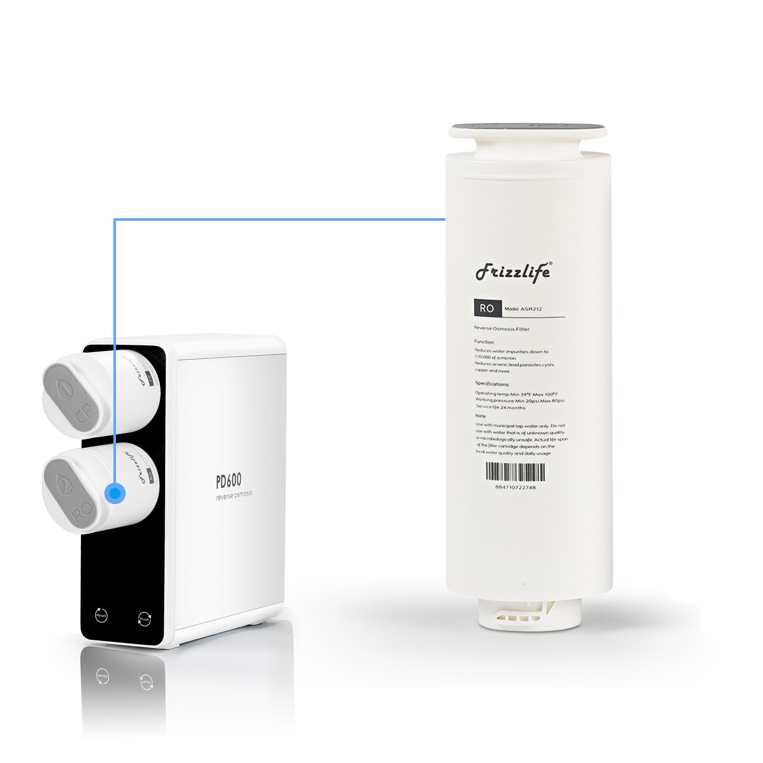 FRIZZLIFE ASR212-600G RO Replacement Filter Cartridge – Frizzlife