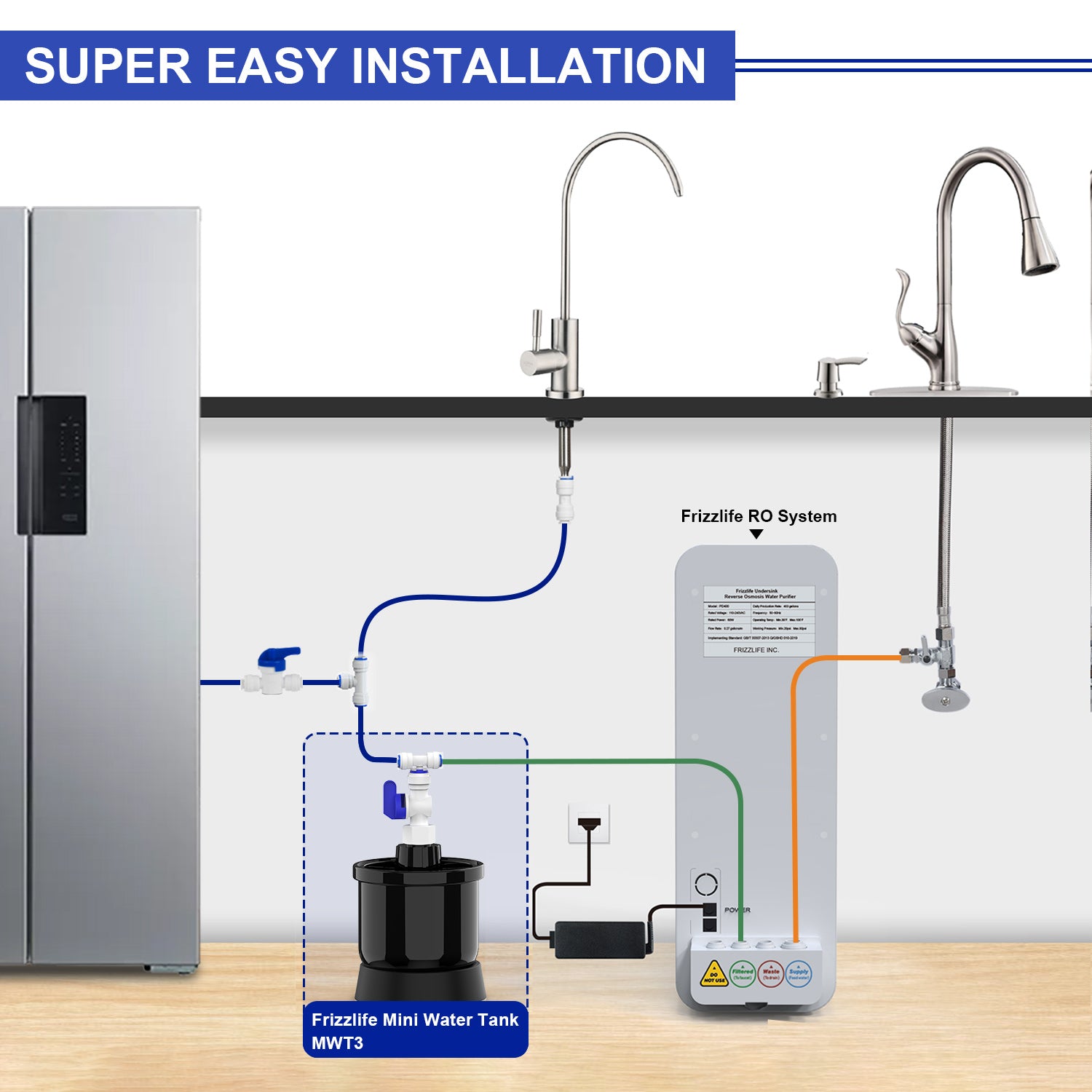 Traditional tank reverse osmosis system