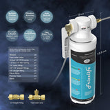 Frizzlife Inline Water Filter System for Refrigerator, Ice Maker, Under Sink, Certified 0.5 Micron, MS99
