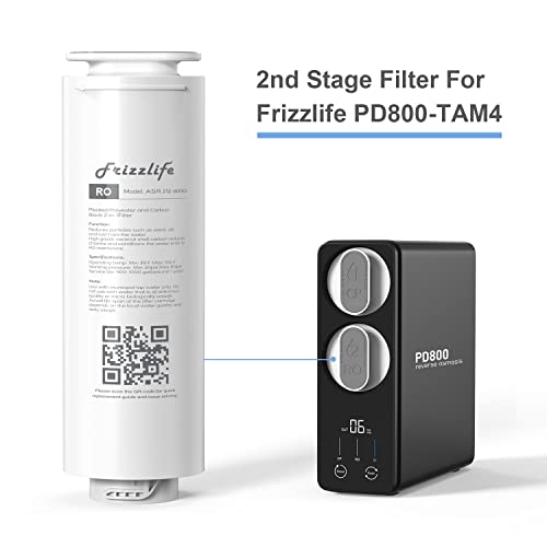 Cartucho de filtro de repuesto Frizzlife ASR212-800G RO para PD800-TAM4 (2da etapa)