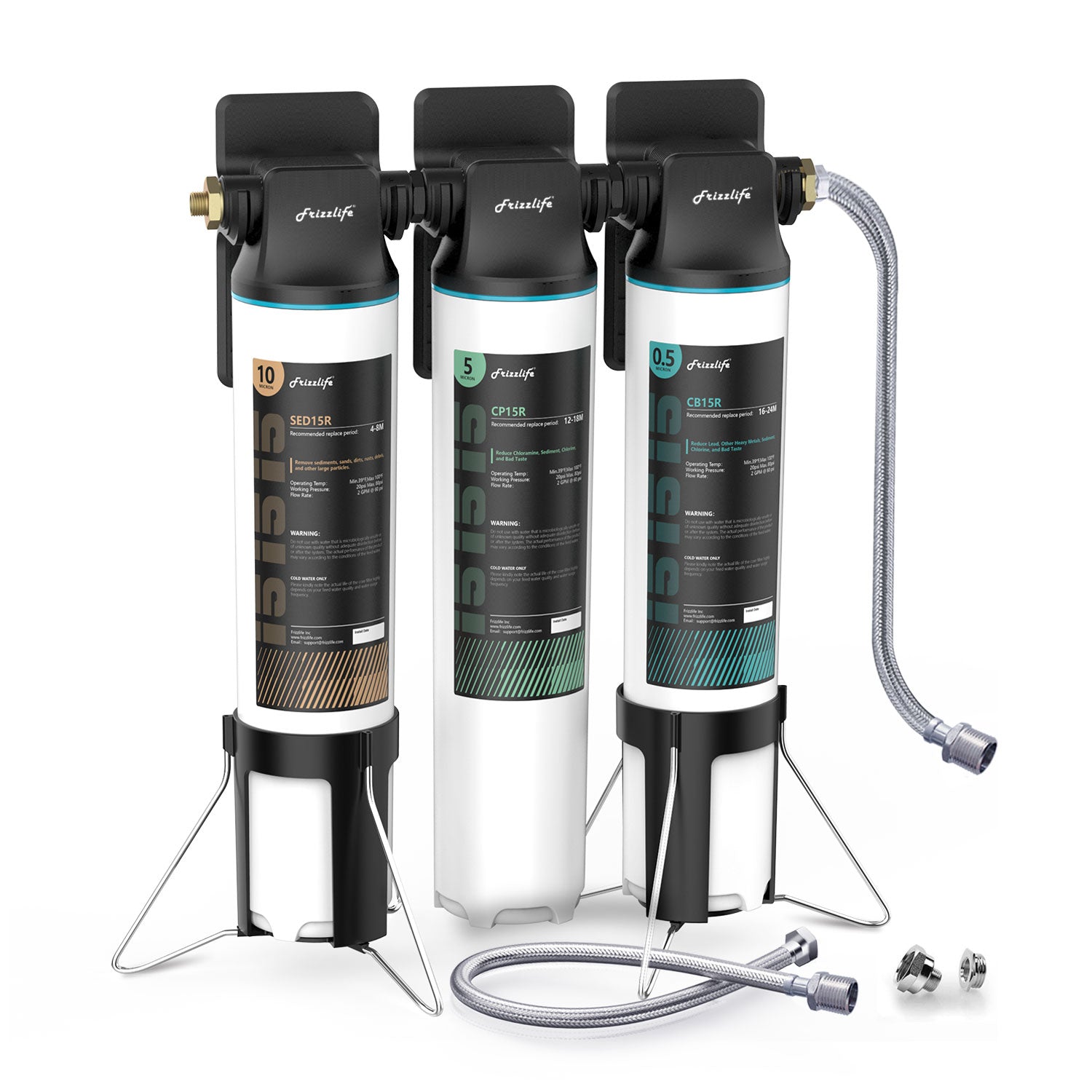 Frizzlife TW15 Under Sink Water Filter System, NSF/ANSI 53&42 Certifie