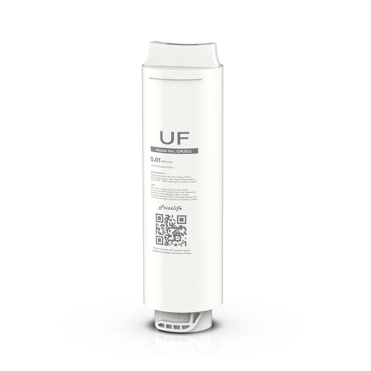 Cartucho de filtro de repuesto Frizzlife GR302 (UF) para filtro de agua de ultrafiltración GX99